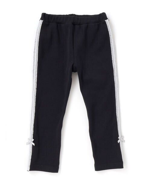 BeBe Petits Pois Vert / ベベ プチ ポワ ヴェール レギンス・スパッツ | 【お揃い】サイドリボンレースリブレギンス(95~150cm) | 詳細14