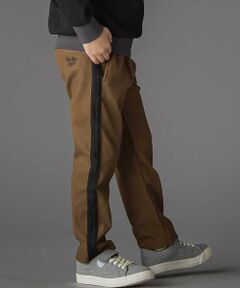 BeBe Petits Pois Vert / ベベ プチ ポワ ヴェール チノ・ワークパンツ | サイドテープ起毛ニットロングパンツ(95~150cm)