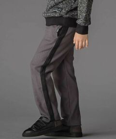 BeBe Petits Pois Vert / ベベ プチ ポワ ヴェール チノ・ワークパンツ | サイドテープ起毛ニットロングパンツ(95~150cm)