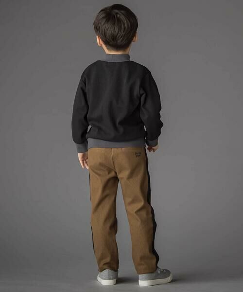 BeBe Petits Pois Vert / ベベ プチ ポワ ヴェール チノ・ワークパンツ | サイドテープ起毛ニットロングパンツ(95~150cm) | 詳細3