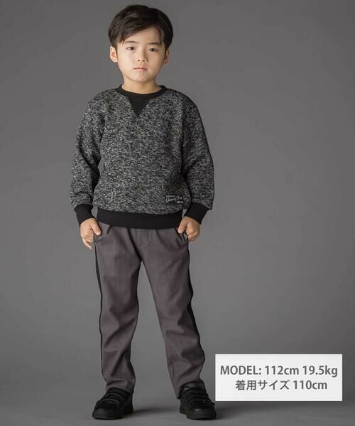 BeBe Petits Pois Vert / ベベ プチ ポワ ヴェール チノ・ワークパンツ | サイドテープ起毛ニットロングパンツ(95~150cm) | 詳細6