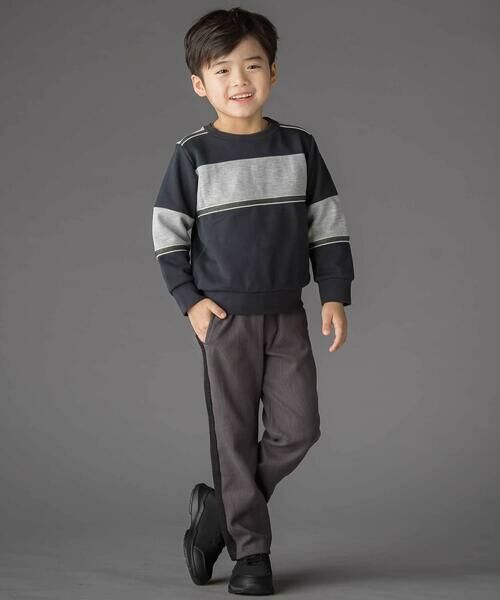 BeBe Petits Pois Vert / ベベ プチ ポワ ヴェール チノ・ワークパンツ | サイドテープ起毛ニットロングパンツ(95~150cm) | 詳細9