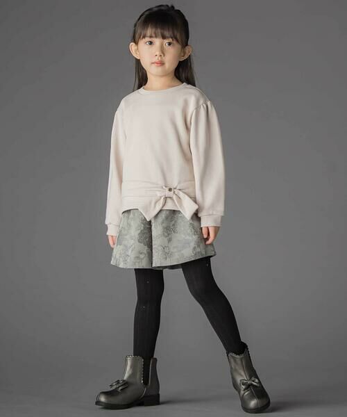 BeBe Petits Pois Vert / ベベ プチ ポワ ヴェール その他パンツ | 【お揃い】花柄ジャガードキュロットパンツ(100~150cm) | 詳細5