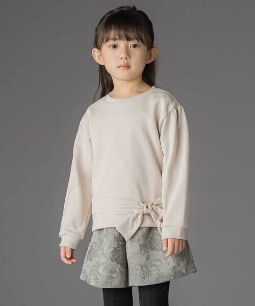 BeBe Petits Pois Vert / ベベ プチ ポワ ヴェール その他パンツ | 【お揃い】花柄ジャガードキュロットパンツ(100~150cm) | 詳細6