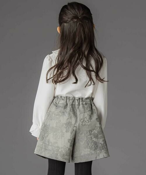 BeBe Petits Pois Vert / ベベ プチ ポワ ヴェール その他パンツ | 【お揃い】花柄ジャガードキュロットパンツ(100~150cm) | 詳細7