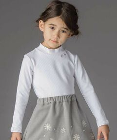 BeBe Petits Pois Vert / ベベ プチ ポワ ヴェール Tシャツ | 【お揃い】袖リボンリブトップス(95~160cm)