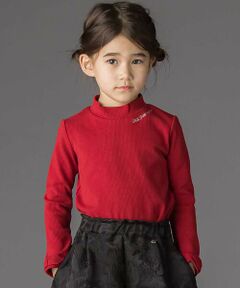 BeBe Petits Pois Vert / ベベ プチ ポワ ヴェール Tシャツ | 【お揃い】袖リボンリブトップス(95~160cm)