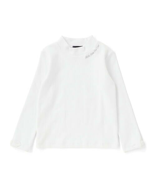 BeBe Petits Pois Vert / ベベ プチ ポワ ヴェール Tシャツ | 【お揃い】袖リボンリブトップス(95~160cm) | 詳細2