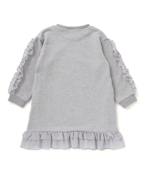 BeBe Petits Pois Vert / ベベ プチ ポワ ヴェール ミニ丈・ひざ丈ワンピース | 【店舗限定】裏毛チュールフリルワンピース(95~150cm) | 詳細15