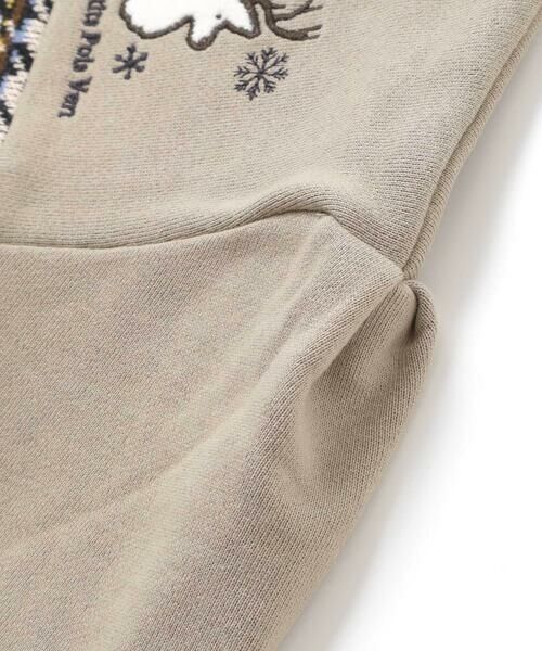 BeBe Petits Pois Vert / ベベ プチ ポワ ヴェール ミニ丈・ひざ丈ワンピース | 【店舗限定】【お揃い】裏毛×ノルディック切り替えワンピース(95~150cm) | 詳細11