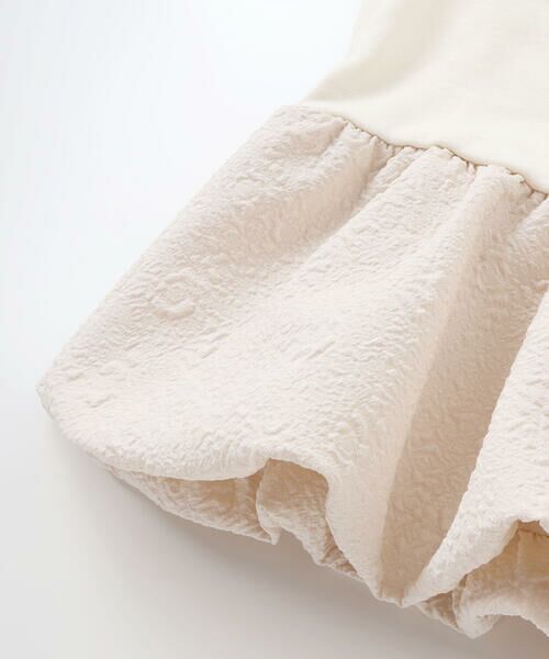 BeBe Petits Pois Vert / ベベ プチ ポワ ヴェール スウェット | 【店舗限定】裏毛ジャガード切り替えリボントレーナー(95~150cm) | 詳細7