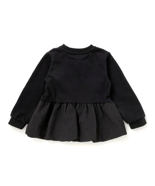 BeBe Petits Pois Vert / ベベ プチ ポワ ヴェール スウェット | 【店舗限定】裏毛ジャガード切り替えリボントレーナー(95~150cm) | 詳細16