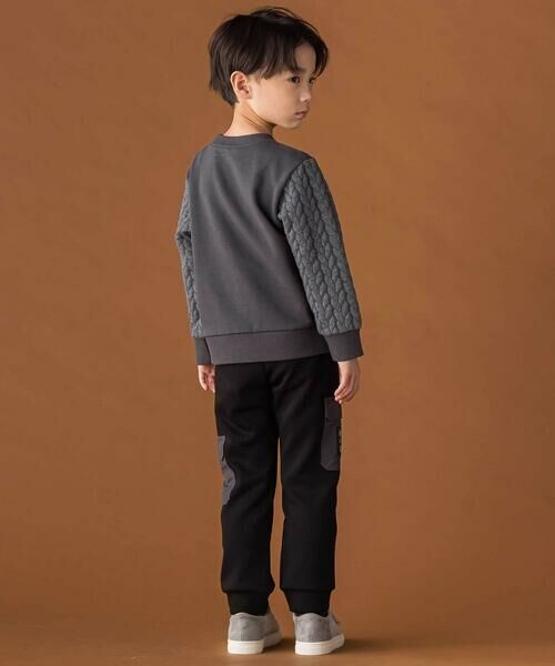 BeBe Petits Pois Vert / ベベ プチ ポワ ヴェール スウェット | 【店舗限定】裏毛×袖キルトジャガードトレーナー(95~160cm) | 詳細16