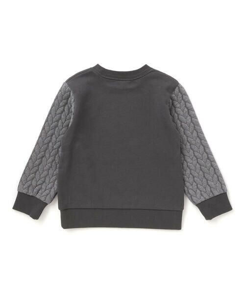 BeBe Petits Pois Vert / ベベ プチ ポワ ヴェール スウェット | 【店舗限定】裏毛×袖キルトジャガードトレーナー(95~160cm) | 詳細19