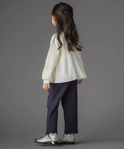 BeBe Petits Pois Vert / ベベ プチ ポワ ヴェール スウェット | 【店舗限定】ニットリブ＋フリルトレーナー(95~150cm) | 詳細3