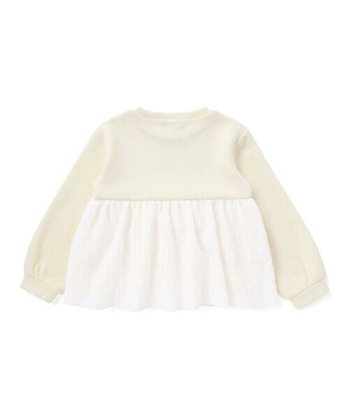 BeBe Petits Pois Vert / ベベ プチ ポワ ヴェール スウェット | 【店舗限定】ニットリブ＋フリルトレーナー(95~150cm) | 詳細6