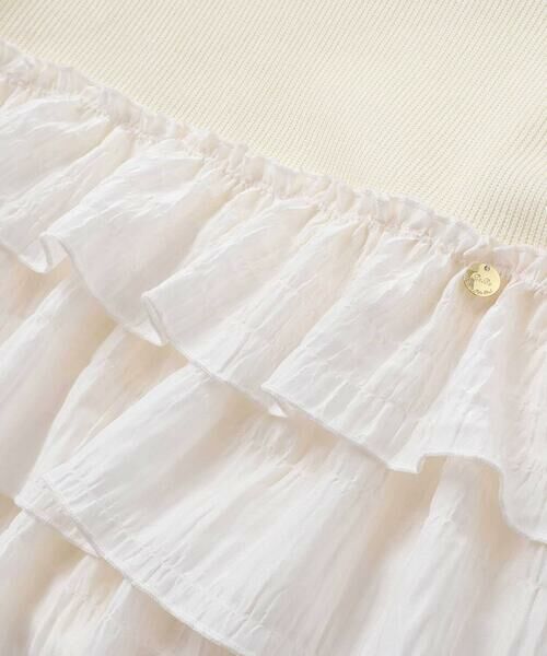 BeBe Petits Pois Vert / ベベ プチ ポワ ヴェール スウェット | 【店舗限定】ニットリブ＋フリルトレーナー(95~150cm) | 詳細7