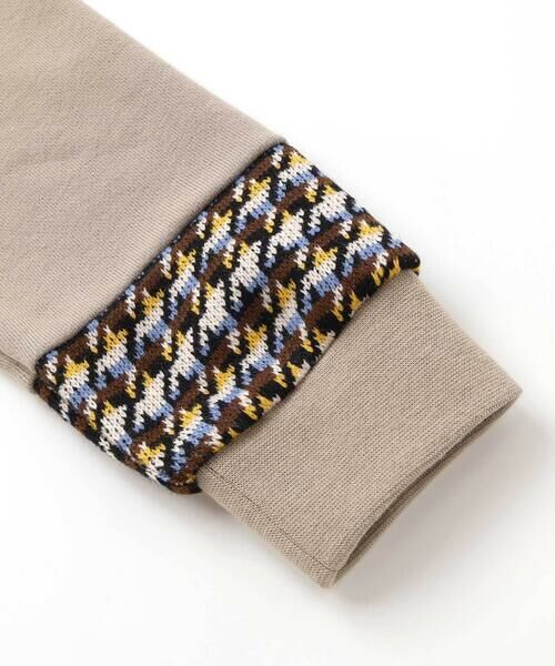 BeBe Petits Pois Vert / ベベ プチ ポワ ヴェール スウェット | 【店舗限定】【お揃い】ショールカラー裏毛×ノルディック切り替えトレーナー(95~150cm) | 詳細14