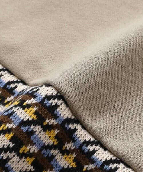 BeBe Petits Pois Vert / ベベ プチ ポワ ヴェール スウェット | 【店舗限定】【お揃い】ショールカラー裏毛×ノルディック切り替えトレーナー(95~150cm) | 詳細17