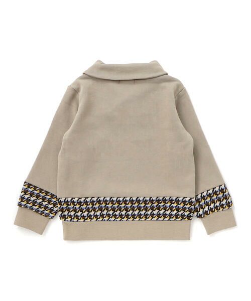 BeBe Petits Pois Vert / ベベ プチ ポワ ヴェール スウェット | 【店舗限定】【お揃い】ショールカラー裏毛×ノルディック切り替えトレーナー(95~150cm) | 詳細11