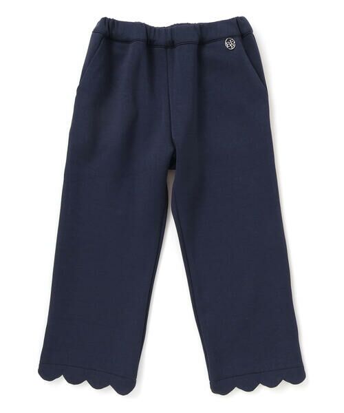 BeBe Petits Pois Vert / ベベ プチ ポワ ヴェール チノ・ワークパンツ | 【店舗限定】裏起毛ポンチ裾スカラップロングパンツ(95~150cm) | 詳細3