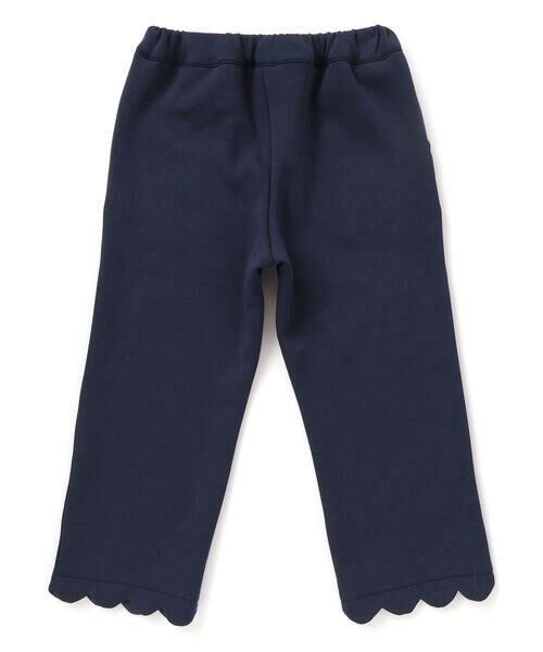 BeBe Petits Pois Vert / ベベ プチ ポワ ヴェール チノ・ワークパンツ | 【店舗限定】裏起毛ポンチ裾スカラップロングパンツ(95~150cm) | 詳細4