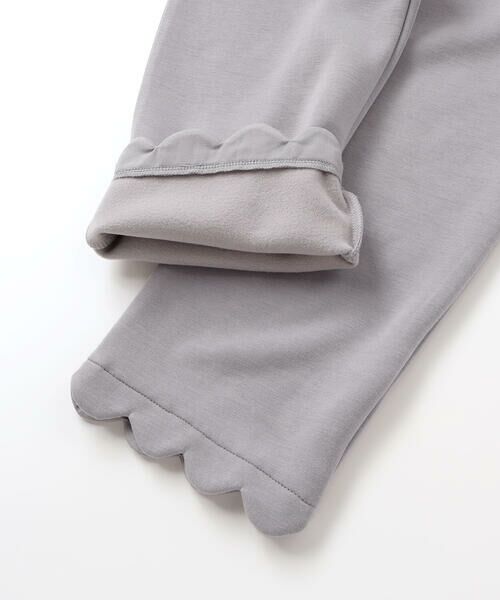 BeBe Petits Pois Vert / ベベ プチ ポワ ヴェール チノ・ワークパンツ | 【店舗限定】裏起毛ポンチ裾スカラップロングパンツ(95~150cm) | 詳細14