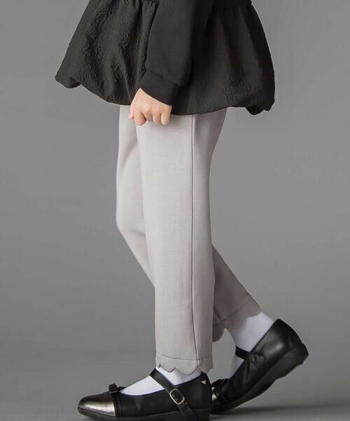 BeBe Petits Pois Vert / ベベ プチ ポワ ヴェール チノ・ワークパンツ | 【店舗限定】裏起毛ポンチ裾スカラップロングパンツ(95~150cm) | 詳細6