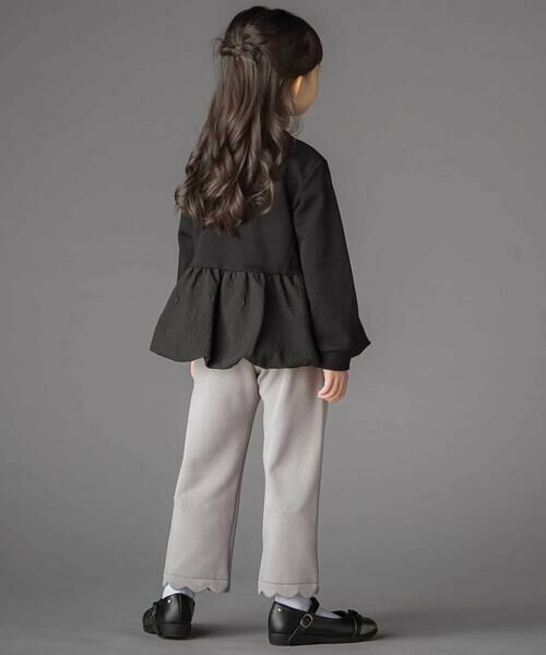 BeBe Petits Pois Vert / ベベ プチ ポワ ヴェール チノ・ワークパンツ | 【店舗限定】裏起毛ポンチ裾スカラップロングパンツ(95~150cm) | 詳細8