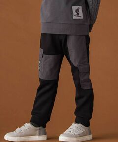 BeBe Petits Pois Vert / ベベ プチ ポワ ヴェール チノ・ワークパンツ | 【店舗限定】裏起毛ポンチ＋格子タフタロングパンツ(95~150cm)