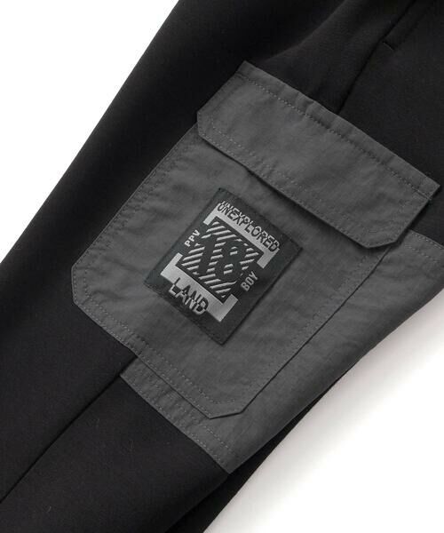 BeBe Petits Pois Vert / ベベ プチ ポワ ヴェール チノ・ワークパンツ | 【店舗限定】裏起毛ポンチ＋格子タフタロングパンツ(95~150cm) | 詳細6