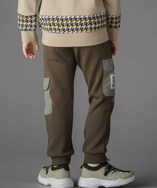 BeBe Petits Pois Vert / ベベ プチ ポワ ヴェール チノ・ワークパンツ | 【店舗限定】裏起毛ポンチ＋格子タフタロングパンツ(95~150cm) | 詳細8