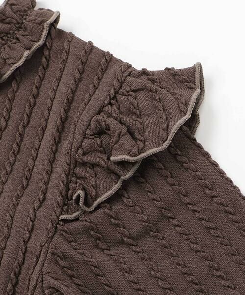 BeBe Petits Pois Vert / ベベ プチ ポワ ヴェール Tシャツ | 【店舗限定】メロウフリル立体リブ長袖Tシャツ(95~150cm) | 詳細8