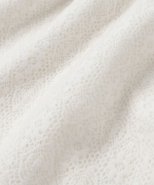 BeBe Petits Pois Vert / ベベ プチ ポワ ヴェール ミニ丈・ひざ丈ワンピース | ニットリブ+レース起毛ドッキング長袖ワンピース(95~150cm) | 詳細13