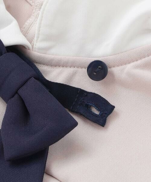 BeBe Petits Pois Vert / ベベ プチ ポワ ヴェール ミニ丈・ひざ丈ワンピース | ポンチ胸プリーツ長袖ワンピース(95~150cm) | 詳細7