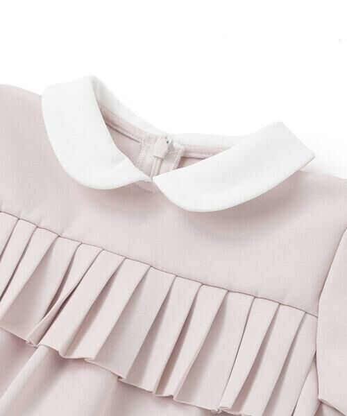 BeBe Petits Pois Vert / ベベ プチ ポワ ヴェール ミニ丈・ひざ丈ワンピース | ポンチ胸プリーツ長袖ワンピース(95~150cm) | 詳細8