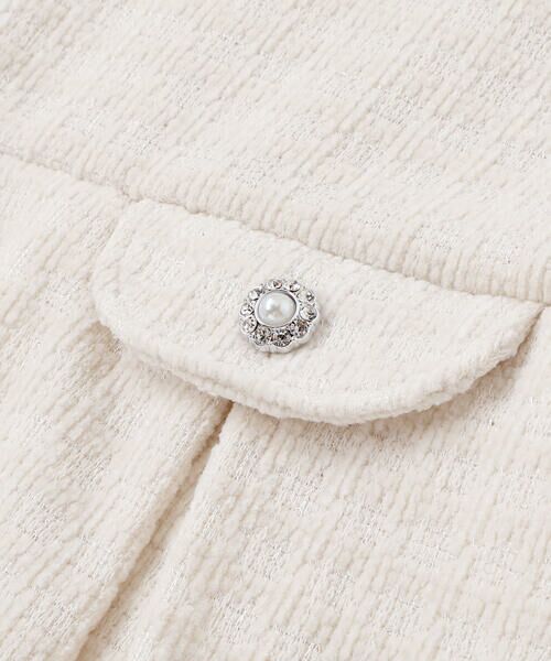 BeBe Petits Pois Vert / ベベ プチ ポワ ヴェール ミニ丈・ひざ丈ワンピース | Aラインニットツイードジャンパースカート(95~150cm) | 詳細5