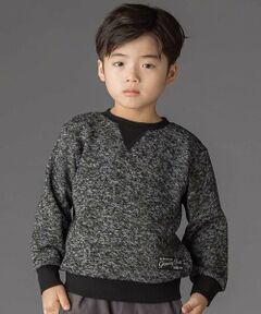 BeBe Petits Pois Vert / ベベ プチ ポワ ヴェール スウェット | まだら柄裏起毛トレーナー(95~150cm)