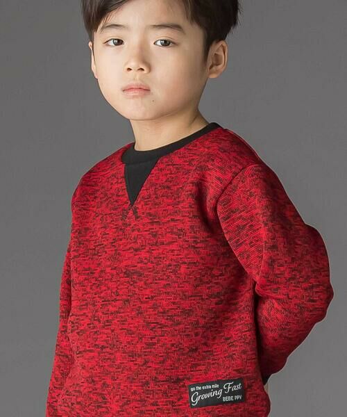 BeBe Petits Pois Vert / ベベ プチ ポワ ヴェール スウェット | まだら柄裏起毛トレーナー(95~150cm) | 詳細2