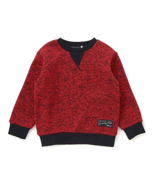 BeBe Petits Pois Vert / ベベ プチ ポワ ヴェール スウェット | まだら柄裏起毛トレーナー(95~150cm) | 詳細3