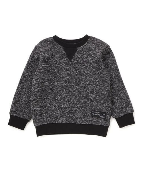 BeBe Petits Pois Vert / ベベ プチ ポワ ヴェール スウェット | まだら柄裏起毛トレーナー(95~150cm) | 詳細7