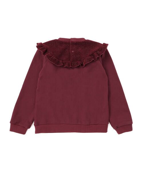 BeBe Petits Pois Vert / ベベ プチ ポワ ヴェール スウェット | ラメ起毛切り替え裏毛トレーナー(95~150cm) | 詳細13