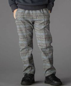 BeBe Petits Pois Vert / ベベ プチ ポワ ヴェール チノ・ワークパンツ | グレンチェック起毛ストレートパンツ(95~150cm)