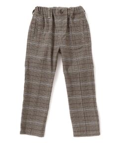 BeBe Petits Pois Vert / ベベ プチ ポワ ヴェール チノ・ワークパンツ | グレンチェック起毛ストレートパンツ(95~150cm)
