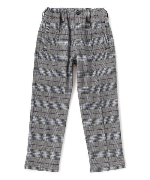 BeBe Petits Pois Vert / ベベ プチ ポワ ヴェール チノ・ワークパンツ | グレンチェック起毛ストレートパンツ(95~150cm) | 詳細5