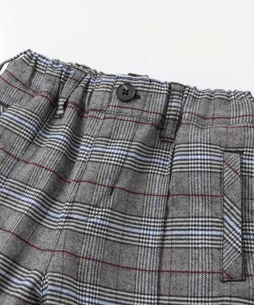 BeBe Petits Pois Vert / ベベ プチ ポワ ヴェール チノ・ワークパンツ | グレンチェック起毛ストレートパンツ(95~150cm) | 詳細7