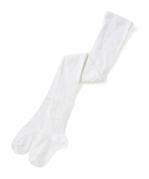 BeBe Petits Pois Vert / ベベ プチ ポワ ヴェール レギンス・スパッツ | 【店舗限定】リボン付きタイツ(95~125cm)(ホワイト)