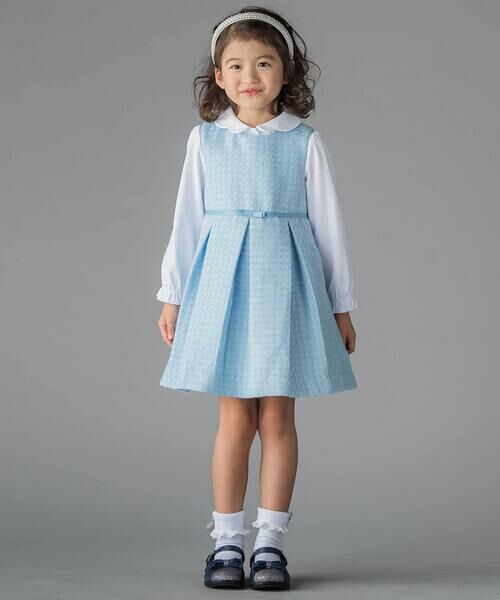 BeBe Petits Pois Vert / ベベ プチ ポワ ヴェール ドレス | 【店舗限定】ボレロ＋ジャンパースカート＋ブラウス3点セットアンサンブル(110~130cm) | 詳細4