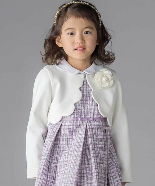 BeBe Petits Pois Vert / ベベ プチ ポワ ヴェール ドレス | 【店舗限定】ボレロ＋ジャンパースカート＋ブラウス3点セットアンサンブル(110~130cm) | 詳細16