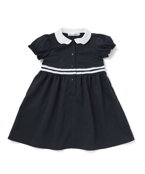 BeBe Petits Pois Vert / ベベ プチ ポワ ヴェール ミニ丈・ひざ丈ワンピース | 【店舗限定】リボン刺しゅう＆無地 襟付きワンピース(95〜150cm) | 詳細4